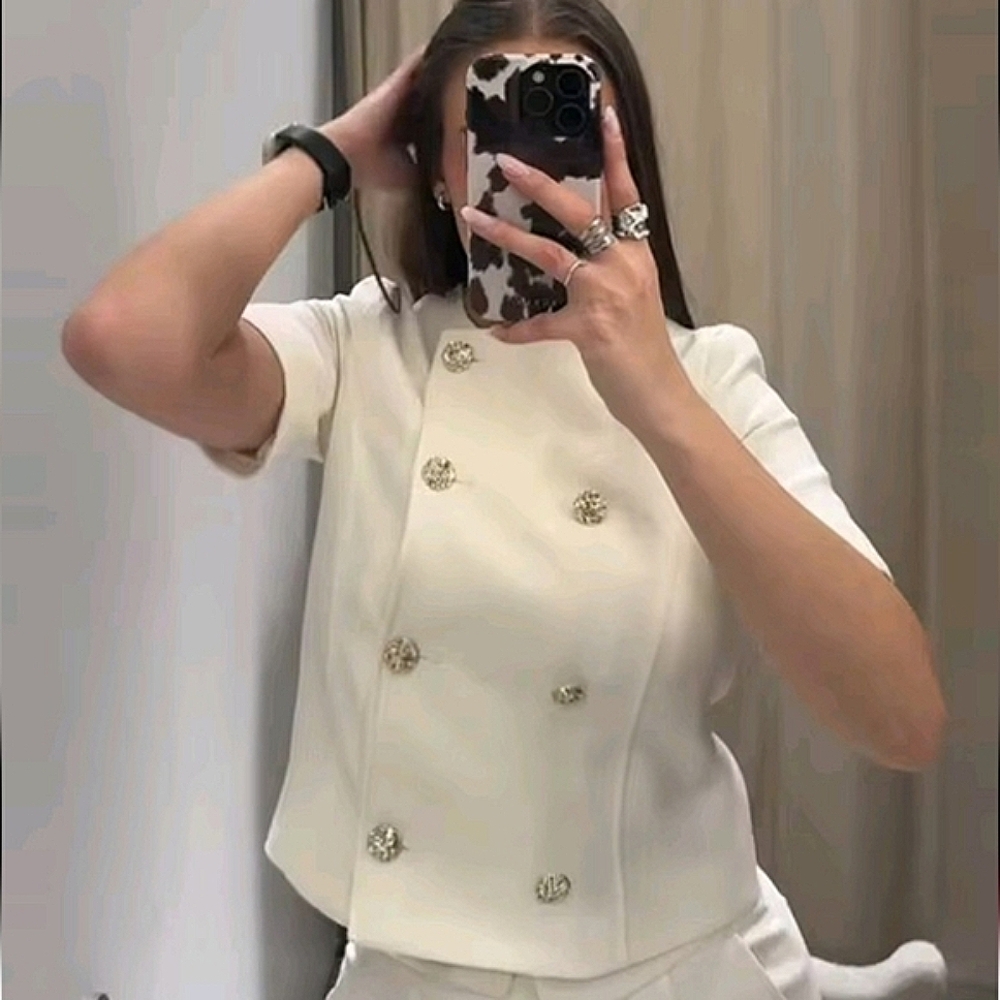 NWT Zara Short Sleeve Blazer Size XS - Picture 9 of 16